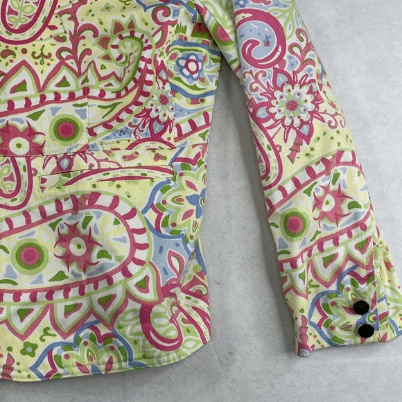 Lilly & Van Womens Size XL Bright Colorful Button Down Blazer Jacket - Picture 5 of 12